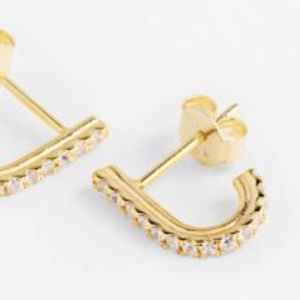 NEW Glambou 18k Gold Plated, Crystal Earrings